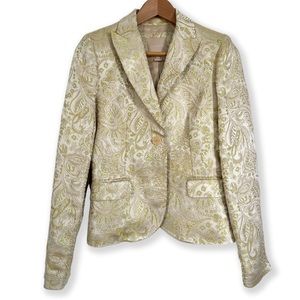 Magaschoni silk paisley blazer, size 2